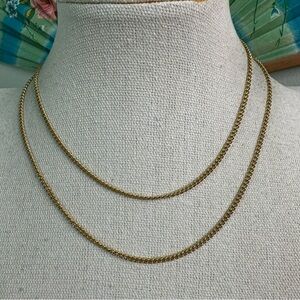 D’Orlan Gold Plated Rope Chain Necklace 30 Inch Opera Vintage